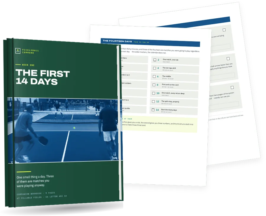 The First 14 Days workbook with two of its real pages